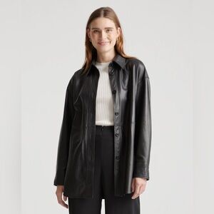 NWT 100% Leather Shirt Jacket